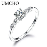 925 Silver CZ Bridal Ring Set Solitaire Engagement Wedding Band
