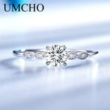 925 Silver CZ Bridal Ring Set Solitaire Engagement Wedding Band