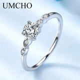 925 Silver CZ Bridal Ring Set Solitaire Engagement Wedding Band