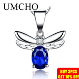 Silver 925 Honey Bee Pendant Necklace Fine Jewelry for Women