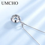 925 Silver Leaf Pendant Necklace with Gemstone for Girl