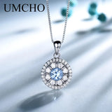 925 Silver Leaf Pendant Necklace with Gemstone for Girl