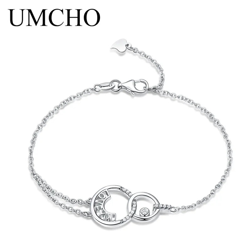 925 Silver LOVE YOU Bracelet for Women Anniversary Gift