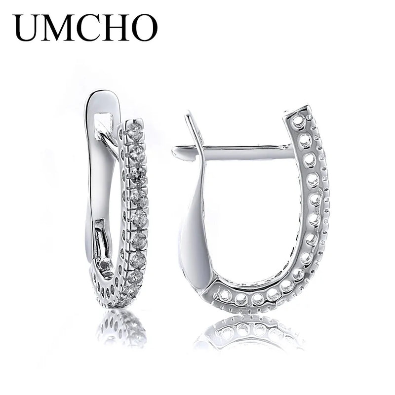 Romantic Clear Gemstone Silver Clip Earrings