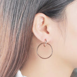 925 Silver Hoop Earrings Big Rose Earrings Wedding Gift Fine Jewelry