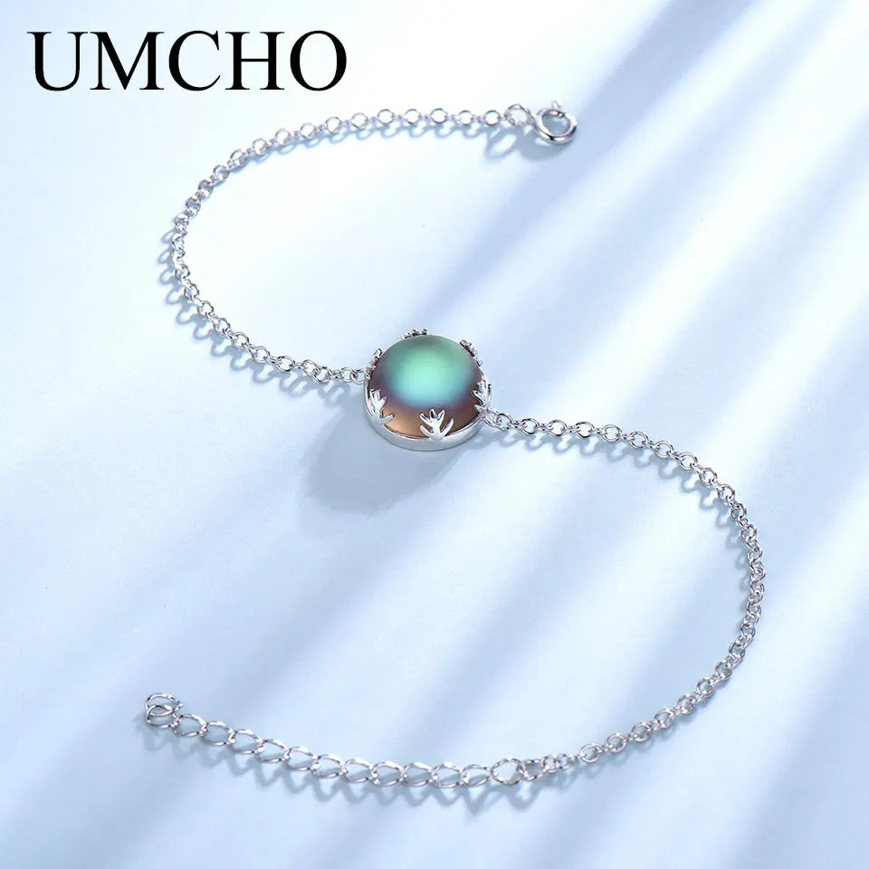 925 Silver Bracelet Aurora Gemstone Jewelry For Women