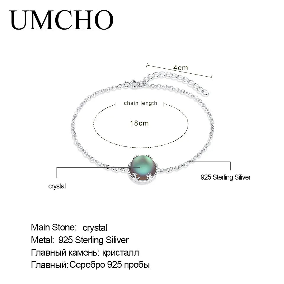 925 Silver Bracelet Aurora Gemstone Jewelry For Women