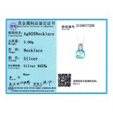 925 Silver Crystal Lock Pendant Necklace For Women Girl Wedding