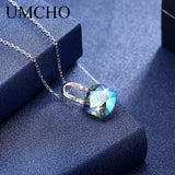 925 Silver Crystal Lock Pendant Necklace For Women Girl Wedding