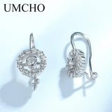 925 Silver Round Clip Earrings for Women