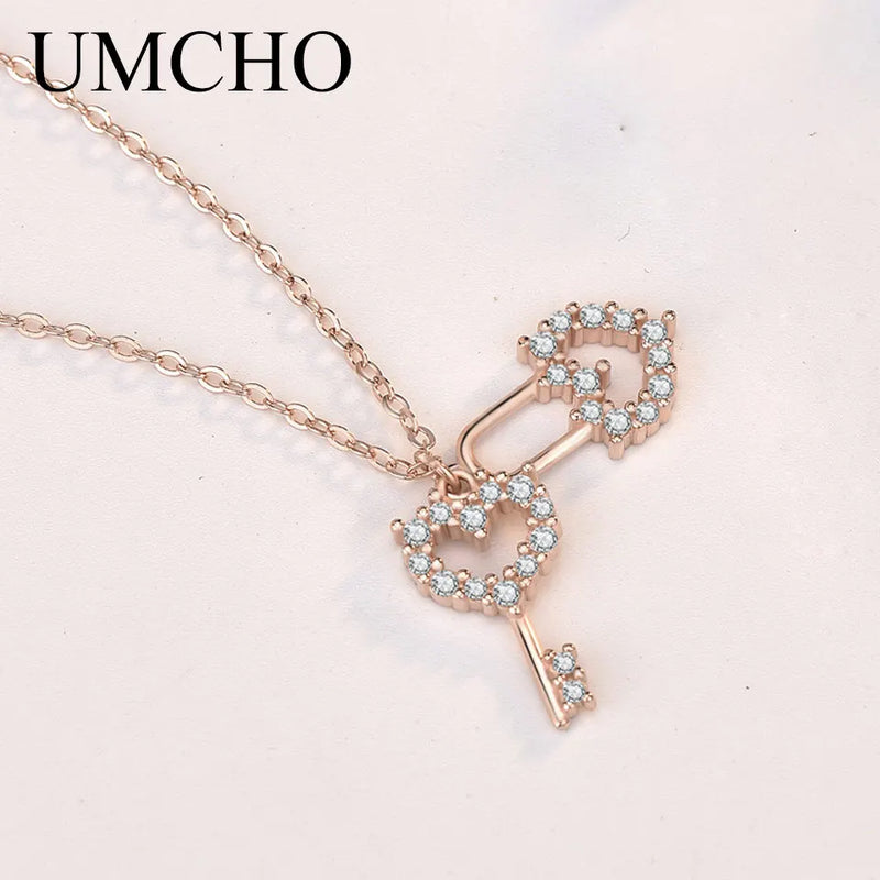 925 Silver Lock Heart CZ Stud Earrings for Women Wedding Party Gift