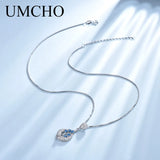 925 Sterling Silver Leaf Pendant Necklace Gemstone Girl Gift Jewelry