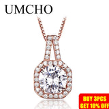 925 Silver Rose Pendant Necklace Wedding Anniversary Fine Jewelry