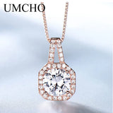 925 Silver Rose Pendant Necklace Wedding Anniversary Fine Jewelry