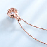 925 Silver Rose Pendant Necklace Wedding Anniversary Fine Jewelry