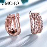 925 Silver Rose Clip Earrings Gift Wedding Anniversary Jewelry