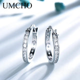 Solid Silver 925 CZ Clip Earrings For Women Birthday Charms Fine Jewelry
