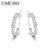 Solid Silver 925 CZ Clip Earrings For Women Birthday Charms Fine Jewelry