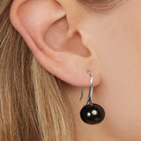 Solid Silver 925 Pearl Drop Earrings Prevent Allergy Women Engagement Gift