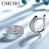 Sterling Silver 925 Clip Earrings Women Anniversary Wedding Gift Jewelry