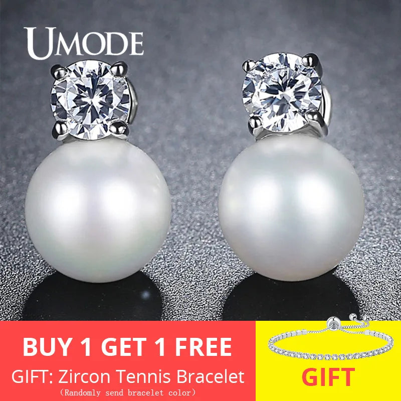 UMDOE CZ Stud Earrings for Women Christmas UE0342