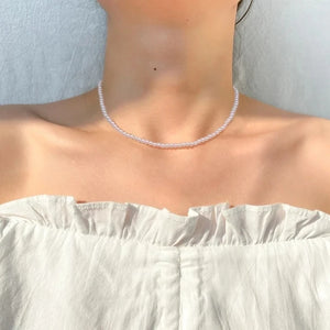 UMKA Vintage Baroque Pearl Lock Chains Necklace Double Layer Pendant