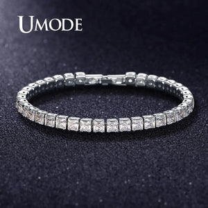 0.25ct Square CZ Tennis Bracelet Wedding Jewelry UB0178A