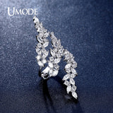Adjustable Engagement Rings Wedding Flower Rings for Bridal Women Zircon Rings
