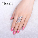 Adjustable Engagement Rings Wedding Flower Rings for Bridal Women Zircon Rings
