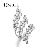 Adjustable Engagement Rings Wedding Flower Rings for Bridal Women Zircon Rings