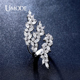 Adjustable Engagement Rings Wedding Flower Rings for Bridal Women Zircon Rings
