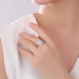 Zircon Stone Pear Cut Engagement Ring Wedding Jewelry
