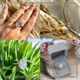Zircon Stone Pear Cut Engagement Ring Wedding Jewelry