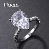 Zircon Stone Pear Cut Engagement Ring Wedding Jewelry