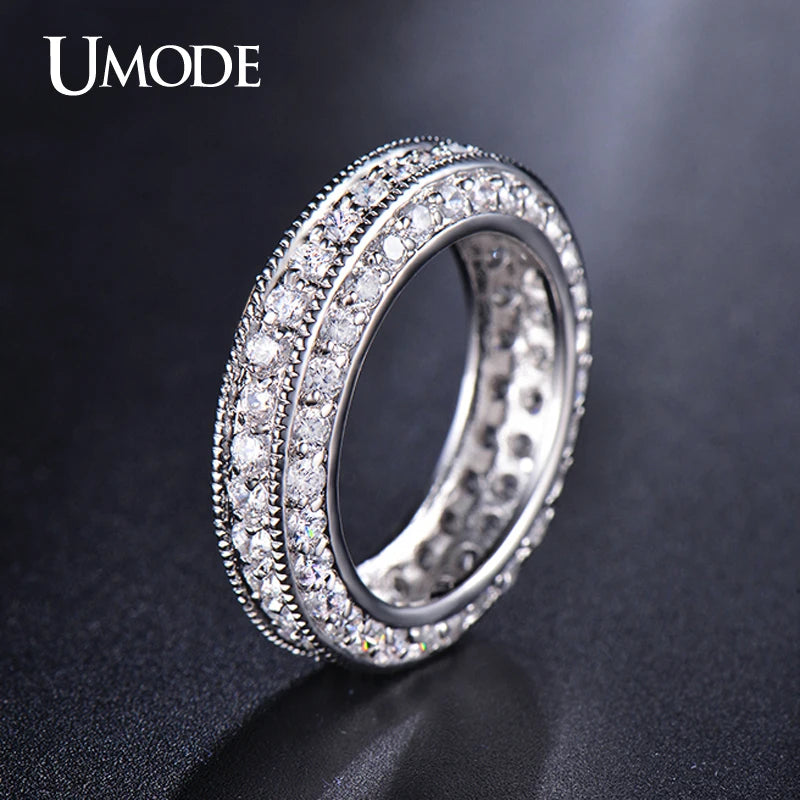 Vintage Zircon Engagement Wedding Ring for Women Girls