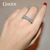 Vintage Zircon Engagement Wedding Ring for Women Girls