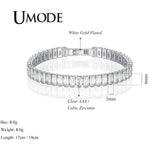 Copper Zircon Tennis Bracelet for Women Men
