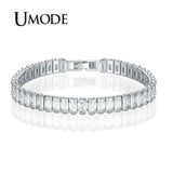 Copper Zircon Tennis Bracelet for Women Men