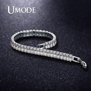 Copper Zircon Tennis Bracelet for Women Men