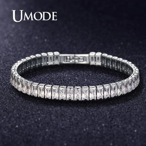 Copper Zircon Tennis Bracelet for Women Men