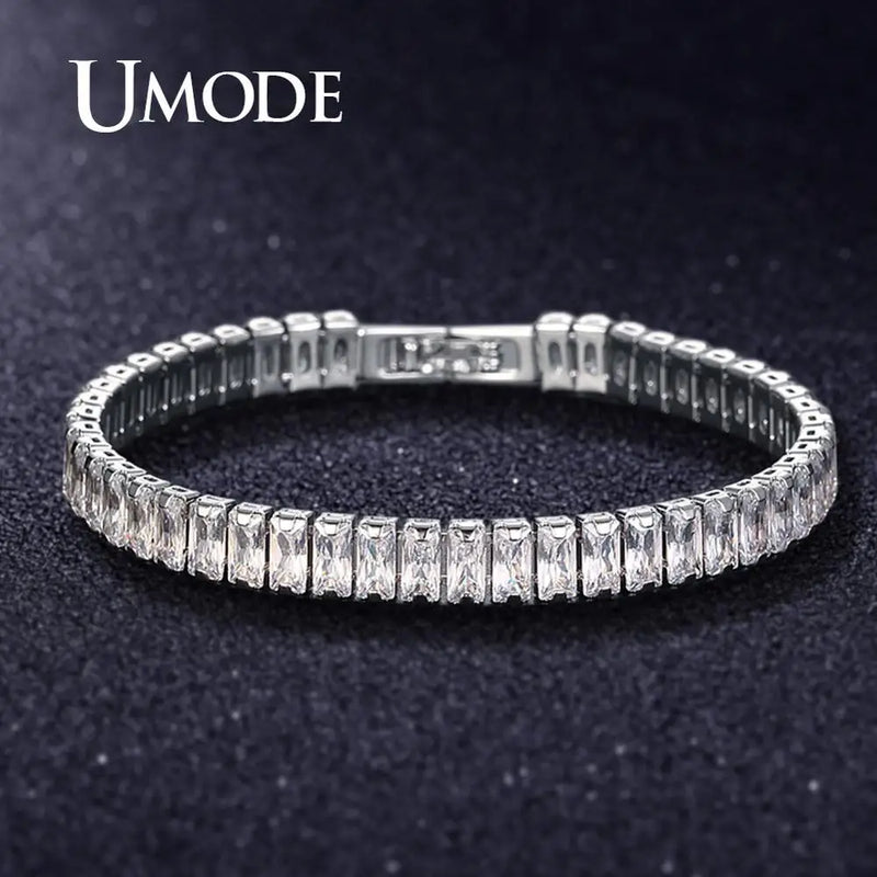 Copper Zircon Tennis Bracelet for Women Men