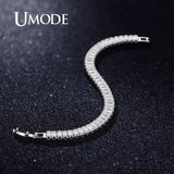 Copper Zircon Tennis Bracelet for Women Men