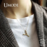 18K Letter Necklace 925 Sterling Silver Link Chain Pendant Jewelry LN0474