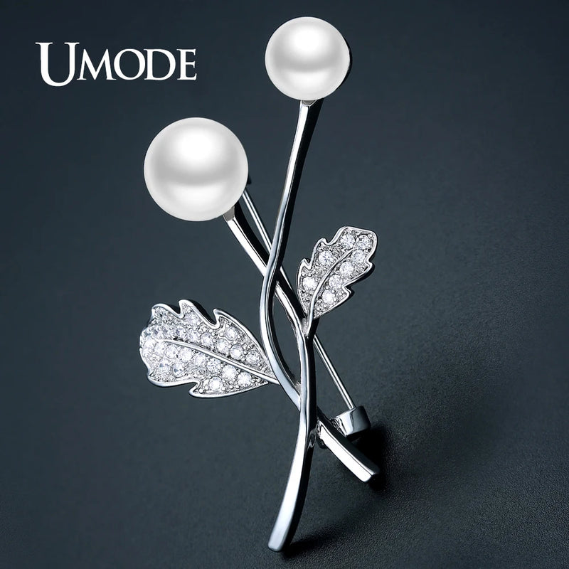 Vintage Style Pearl Large Women Brooch Wedding Jewelry