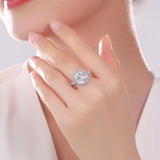 Minimalist Clear Stone Wedding Ring for Women