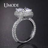 Minimalist Clear Stone Wedding Ring for Women