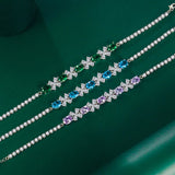 Flower CZ Bracelet for Women Wedding Jewelry