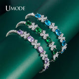 Flower CZ Bracelet for Women Wedding Jewelry