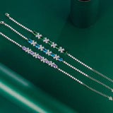 Flower CZ Bracelet for Women Wedding Jewelry