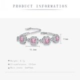 Multicolor Oval CZ Bracelet for Women Wedding Jewelry